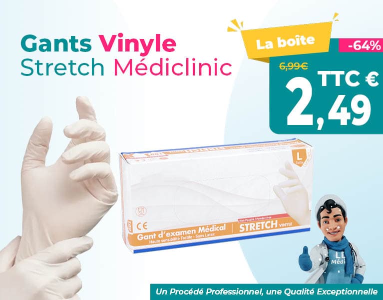 Gants vinyle m&eacute;diclinic